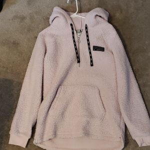 Pink fleece hoodie